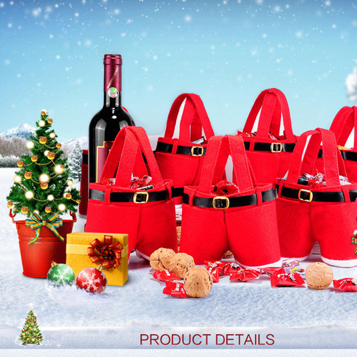 XMAS Hot Sell Festive Christmas Santa Claus Pants Gift Bag  Add Festive Atmosphere NEW