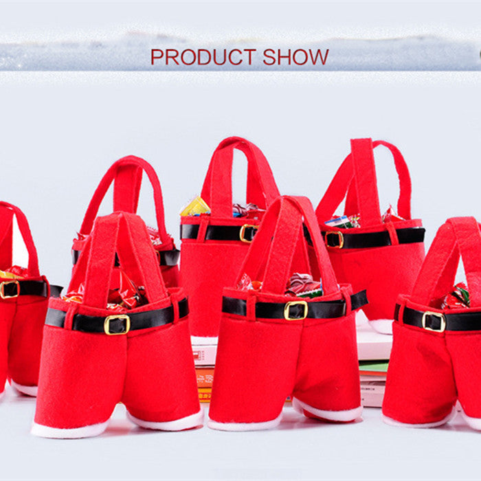 XMAS Hot Sell Festive Christmas Santa Claus Pants Gift Bag  Add Festive Atmosphere NEW