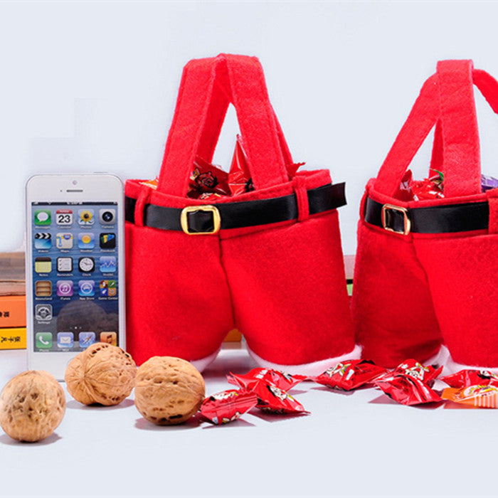 XMAS Hot Sell Festive Christmas Santa Claus Pants Gift Bag  Add Festive Atmosphere NEW