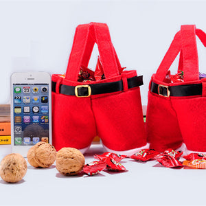 XMAS Hot Sell Festive Christmas Santa Claus Pants Gift Bag  Add Festive Atmosphere NEW