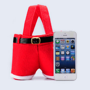 XMAS Hot Sell Festive Christmas Santa Claus Pants Gift Bag  Add Festive Atmosphere NEW
