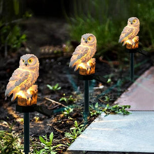 (BUY 2 ONLY $32.98)Solar Powered Waterproof LED Owl Garden Lamp